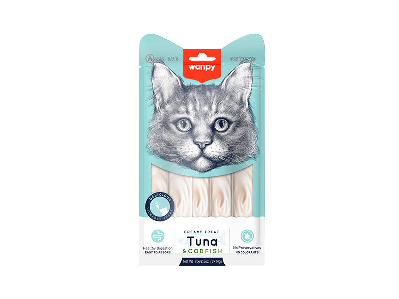 Treat your cat to Wanpy Creamy Treats – a delicious, nutrient-rich, and soft cat treat made with high-quality ingredients. Perfect for rewarding, training, or adding to meals for extra flavor and nutrition.