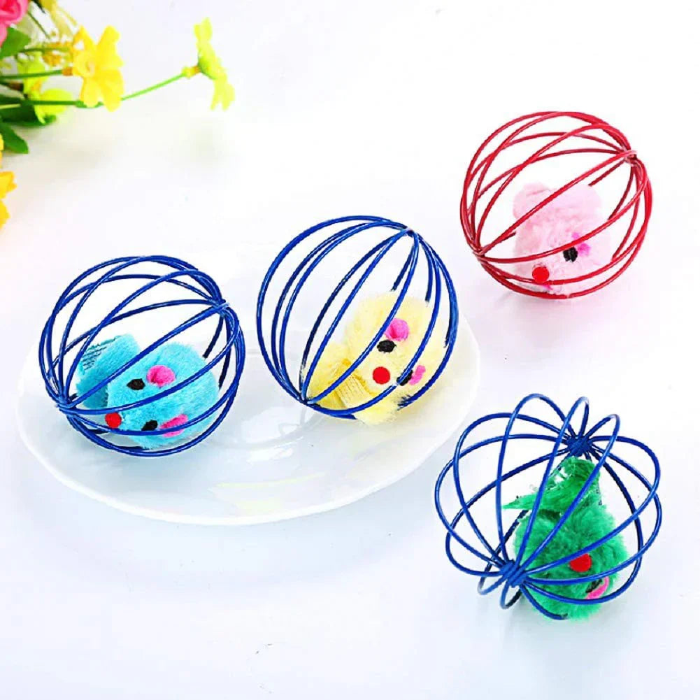 Keep your cat entertained with the Interactive Mouse Cage Ball Toy. Designed for fun and engaging play, this durable toy promotes exercise and mental stimulation. Shop online now!