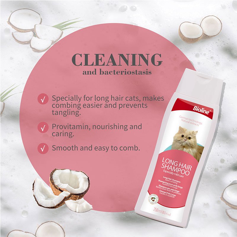 Specially for long hair cats, makes combing easier and prevents tangling.