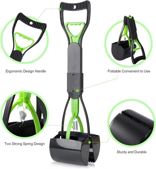 &nbsp;discover the Interactive Long Handle Poop Scooper. Introducing the Poop Scooper, the ultimate poop-picking' pal for pet parents! 🐾🧹 Say goodbye to the icky chore of cleaning up after your furry friends. This handy tool makes scooping up poop a piece of cake. It's lightweight, durable, and super easy to use. With its long handle and sturdy jaws, you can swiftly scoop and dispose of pet waste without any mess or hassle. Keep your yard clean and odour-free with the Poop Scooper! 🌿🌼