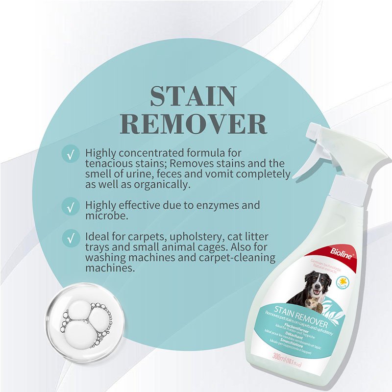 Removes stains and the smell of urine, feces and vomit completely as well as organically.
